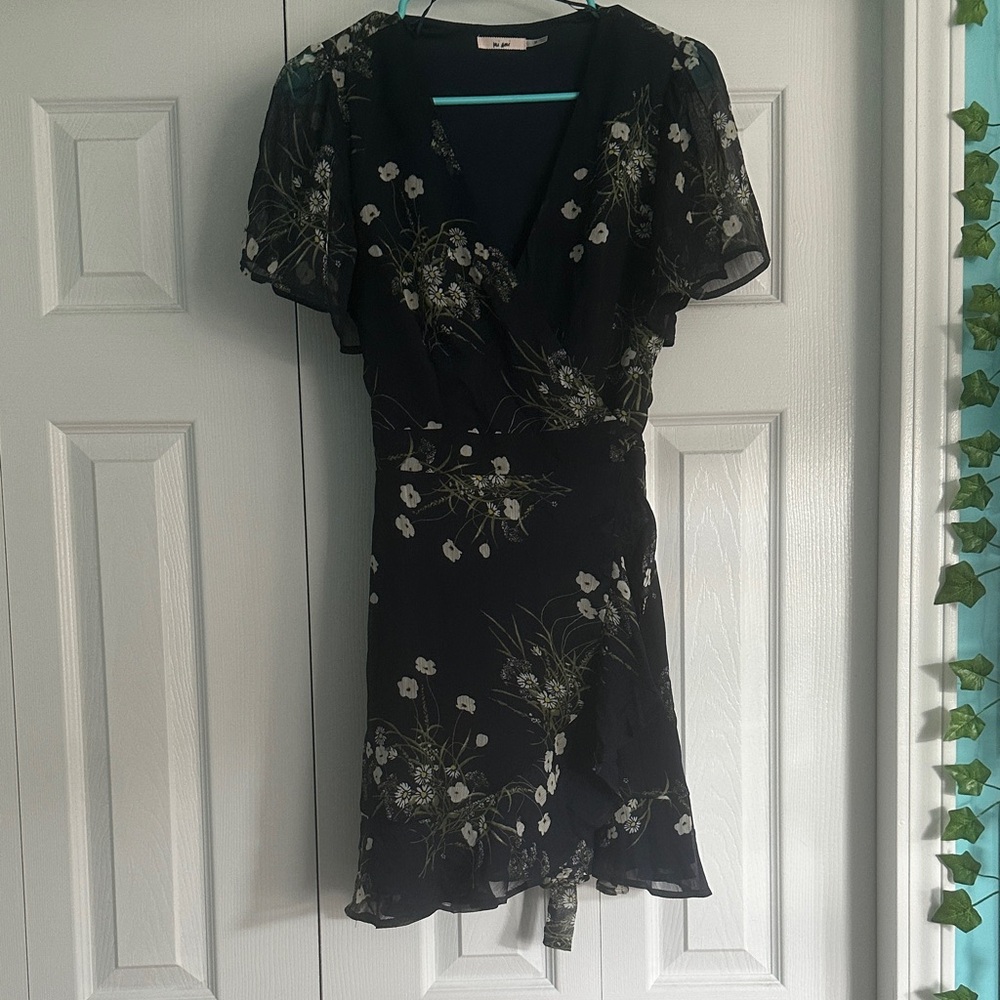 Miami Black Floral Mini Dress